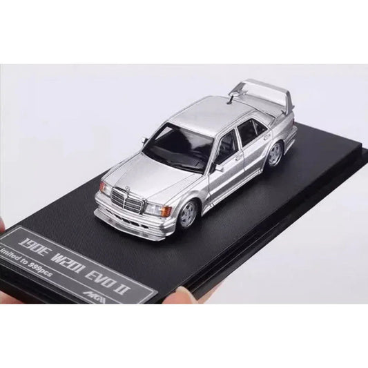 Mercedes Benz 190E W201 EVO II (Limited to 999pcs), 1:64 Scale (White) collectible diecast model at Poketwheels