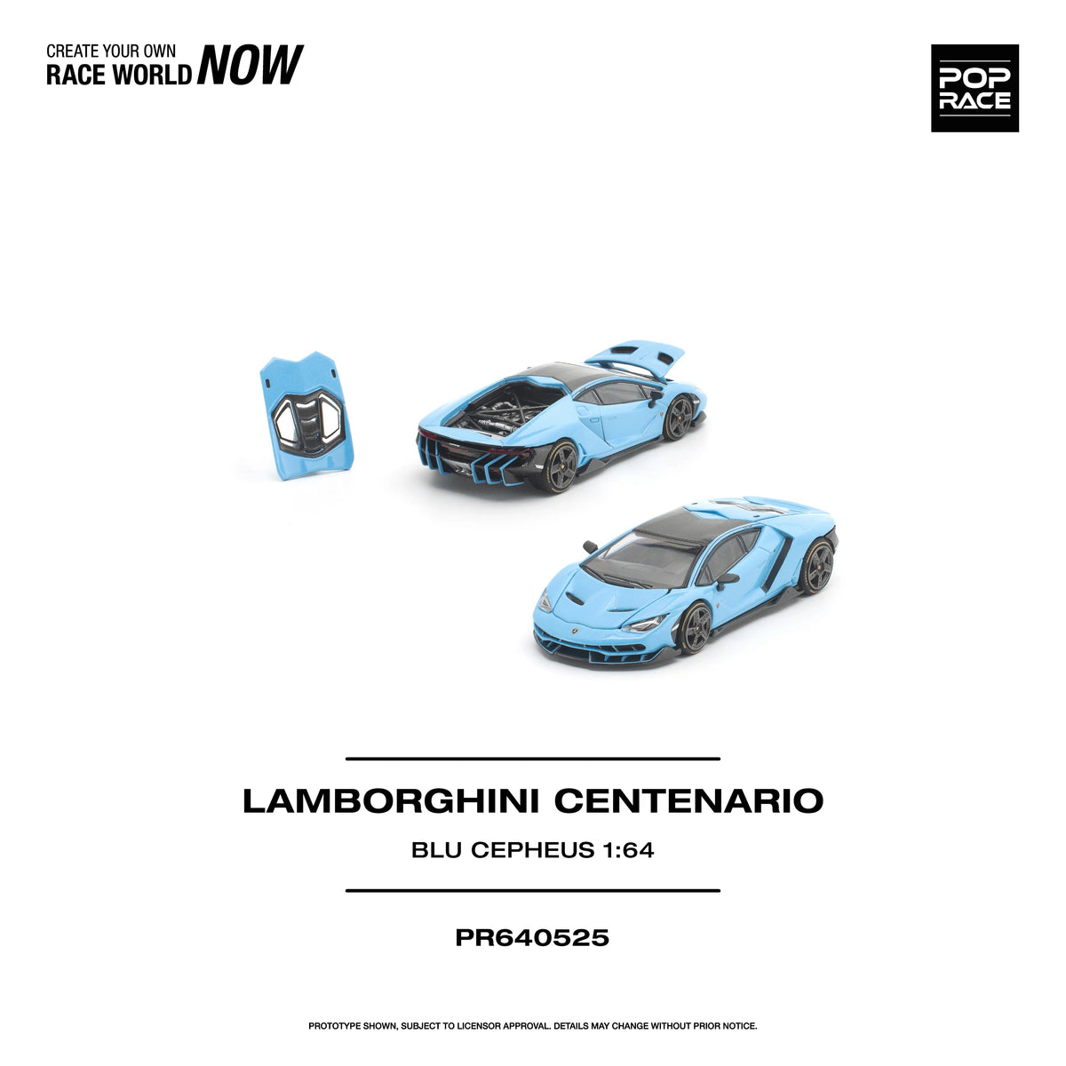 *PRE-ORDER* Lamborghini CENTENARIO BLU CEPHEUS, 1:64 Scale collectible diecast model at Poketwheels