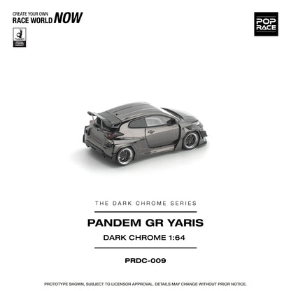 POPRACE Pandem GR Yaris Dark Chrome 1:64 Scale Diecast Model (Pre-Order)