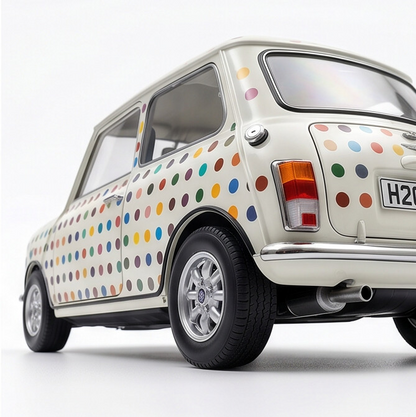TINY Mini Cooper MK1 Colour Dot 1:50 Scale – Official Licensed Diecast with Acrylic Case