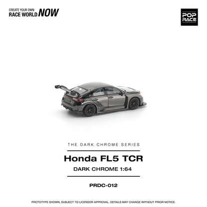 POPRACE Honda Civic FL5 TCR Dark Chrome 1:64 Scale Diecast Model (Pre-Order)