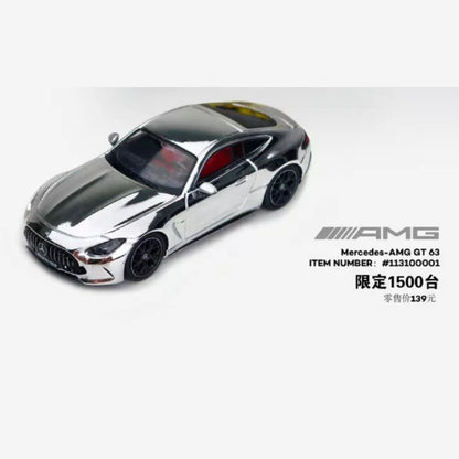 HEC 2026 Kilo Works Mercedes-AMG GT63 SE Performance Silver Chrome 1:64 Scale Diecast Model