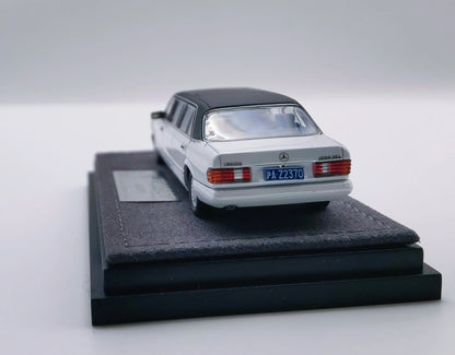 HEC 2026 The Art of Model Mercedes S-Class W126 Trasco 1000SEL Limousine White 1:64 Scale Diecast Model