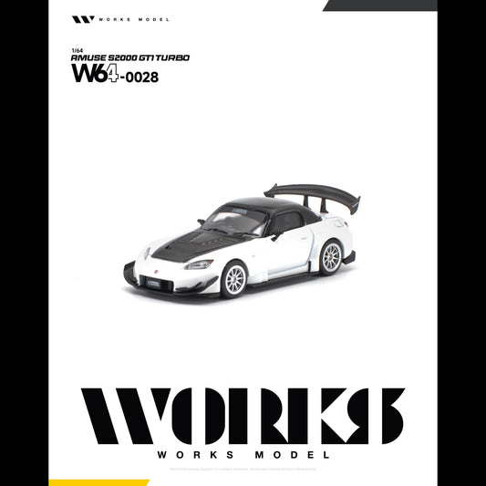 *PRE-ORDER* AMUSE S2000 GT1 TURBO, 1:64 Scale (WHITE) collectible diecast model at Poketwheels