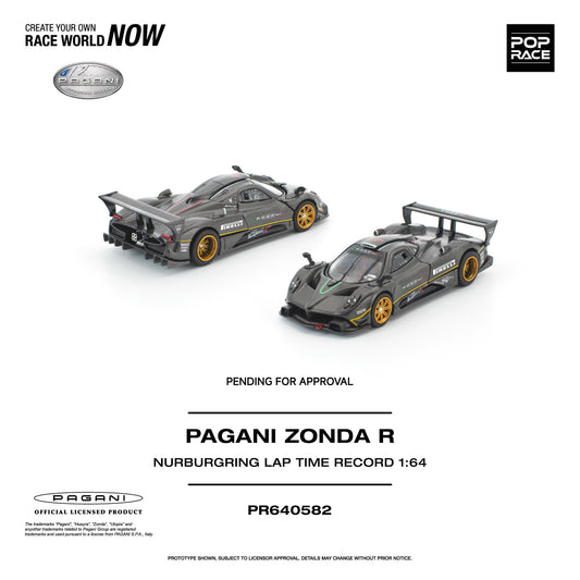 Premium scale diecast model car  – *PRE-ORDER* Pagani Zonda R Nurburgring LAP Time Record, 1:64 Scale Collectible