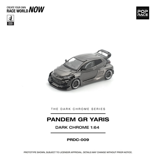 *PRE-ORDER* Pandem GR Yaris, 1:64 Scale (Dark Chrome) collectible diecast model at Poketwheels