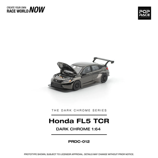*PRE-ORDER* Honda Civic Fl5 TCR, 1:64 Scale (Dark Chrome) collectible diecast model at Poketwheels