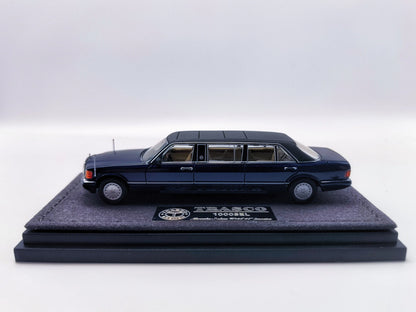HEC 2026 The Art of Model Mercedes S-Class W126 Trasco 1000SEL Limousine Blue 1:64 Scale Diecast Model