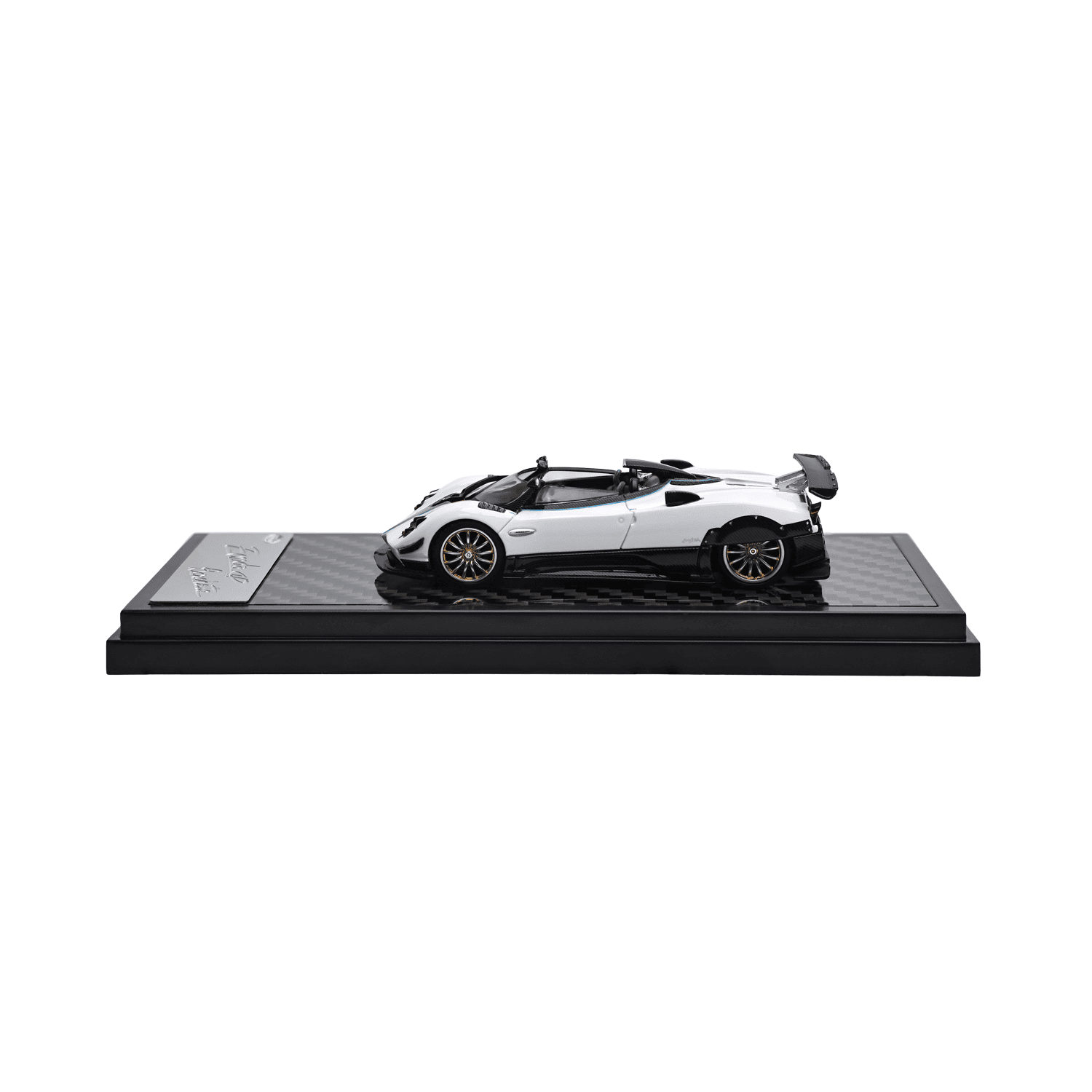 Premium scale diecast model car  – Pagani Zonda HP Barchetta, 1:64 Scale (White) Collectible