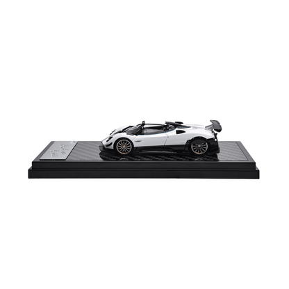 Premium scale diecast model car  – Pagani Zonda HP Barchetta, 1:64 Scale (White) Collectible