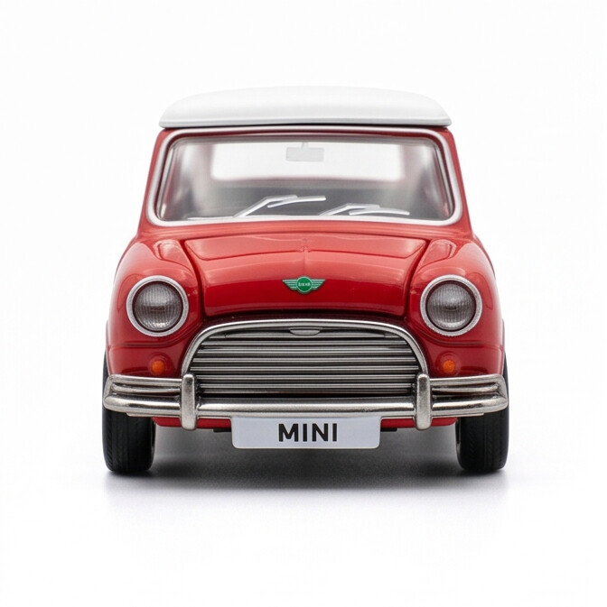 TINY Mini Cooper MK1 199C 1:50 Scale – Official Licensed Diecast with Acrylic Case