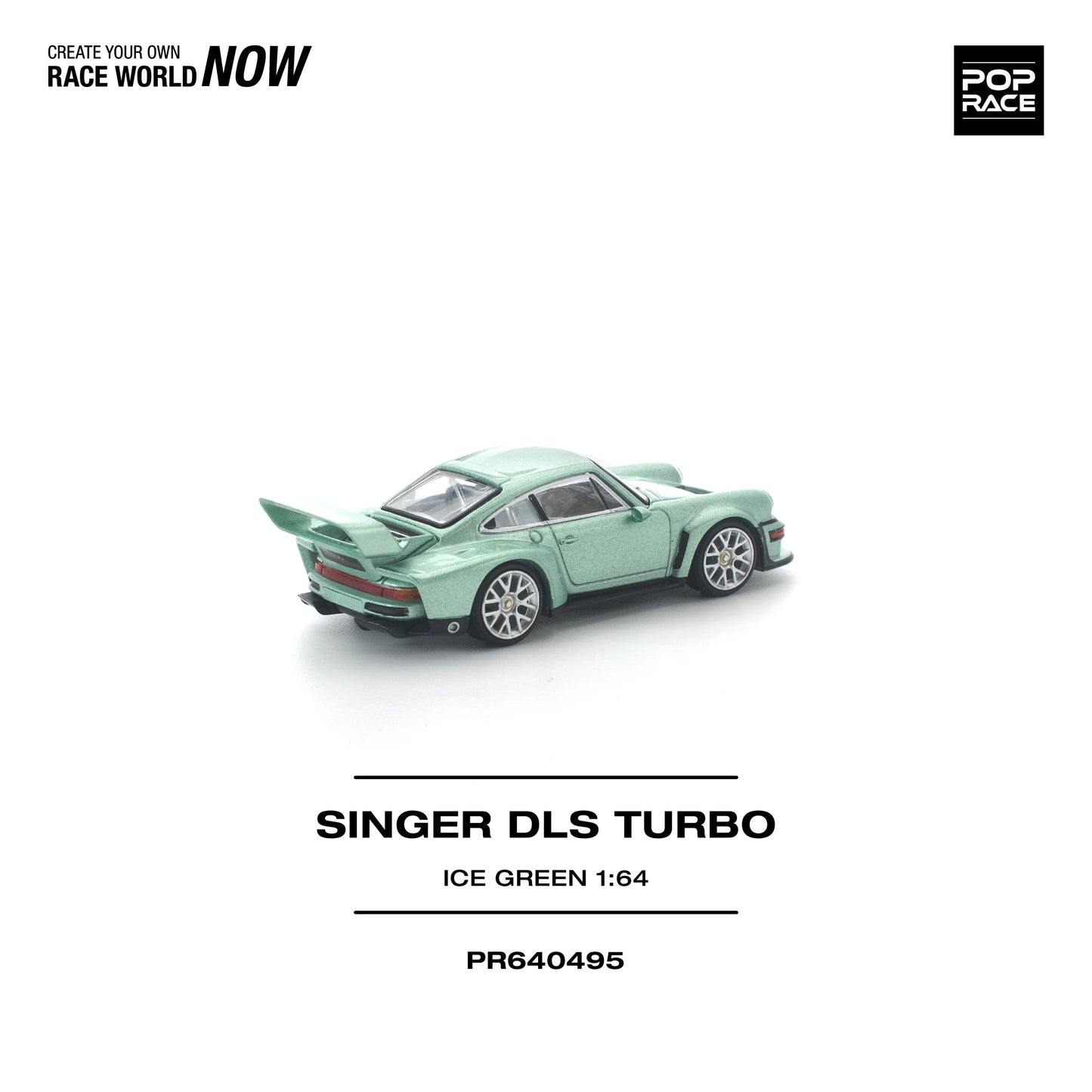 POPRACE Singer DLS Turbo Ice Green 1:64 Scale Diecast Model (Pre-Order)