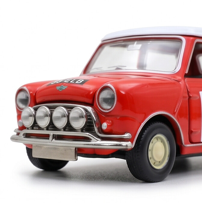 TINY Mini Cooper MK1 (37) 1:50 Scale (ATC66197) – Official Licensed Diecast with Acrylic Case