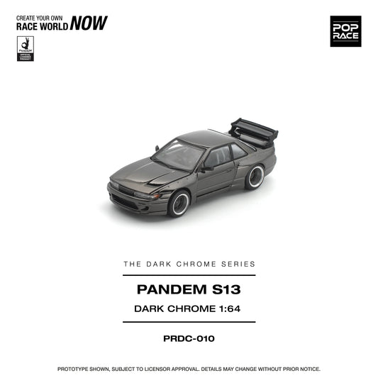 *PRE-ORDER* Pandem S13, 1:64 Scale (Dark Chrome) collectible diecast model at Poketwheels