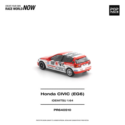 POPRACE Honda Civic EG6 Idemitsu Motion Infinite 1:64 Scale Diecast Model (Pre-Order)