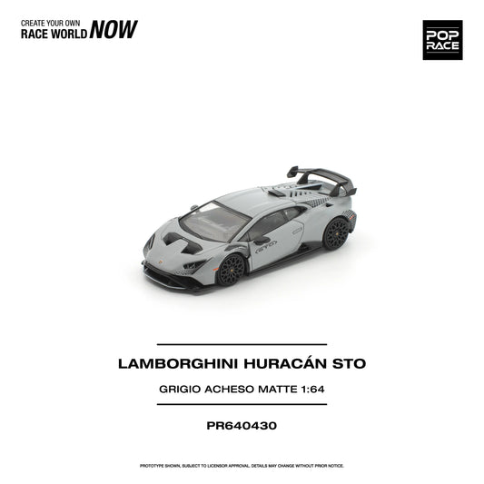 *PRE-ORDER* Lamborghini Huracan STO Grigio Acheso, 1:64 Scale (Matte) collectible diecast model at Poketwheels