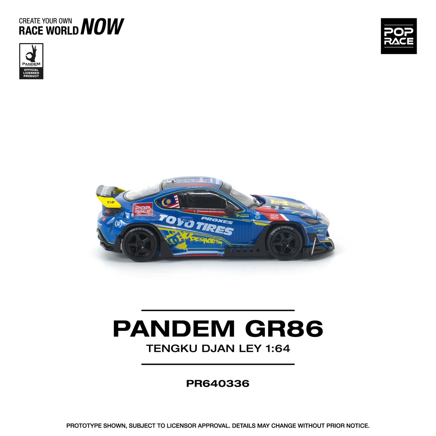 POPRACE Pandem GR86 Tengku Djan Ley 1:64 Scale Diecast Model (Pre-Order)