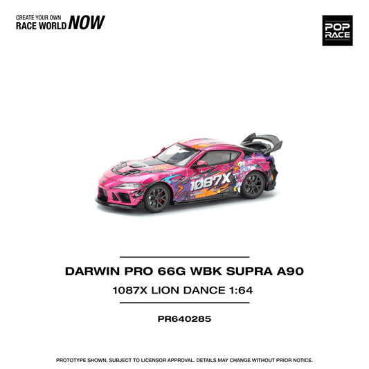 Darwin Pro 66G Wbk Supra A 90-1087X Lion Dance, 1:64 Scale (Pink) collectible diecast model at Poketwheels