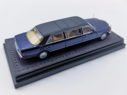 HEC 2026 The Art of Model Mercedes S-Class W126 Trasco 1000SEL Limousine Blue 1:64 Scale Diecast Model