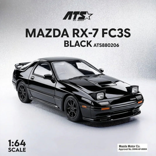 Mazda RX-7 FC3S, 1:64 Scale (Black) collectible diecast model at Poketwheels