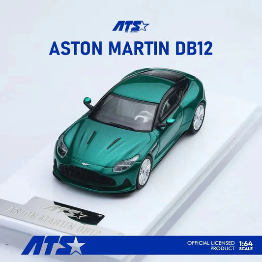 Aston Martin DB12, 1:64 Scale (Metallic Green) collectible diecast model at Poketwheels