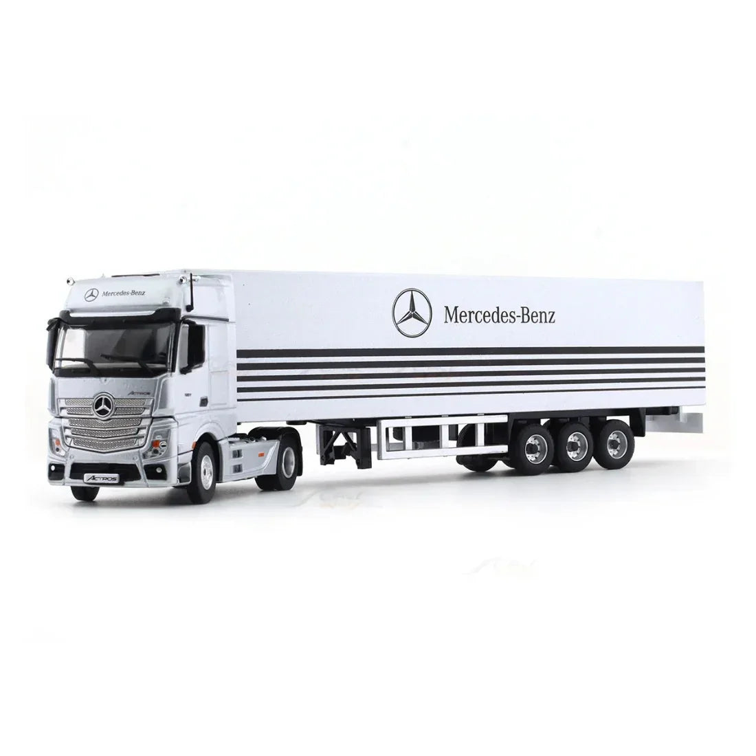 Mercedes-Benz Container Truck Classic Edition, 1:64 Scale (Silver) collectible diecast model at Poketwheels