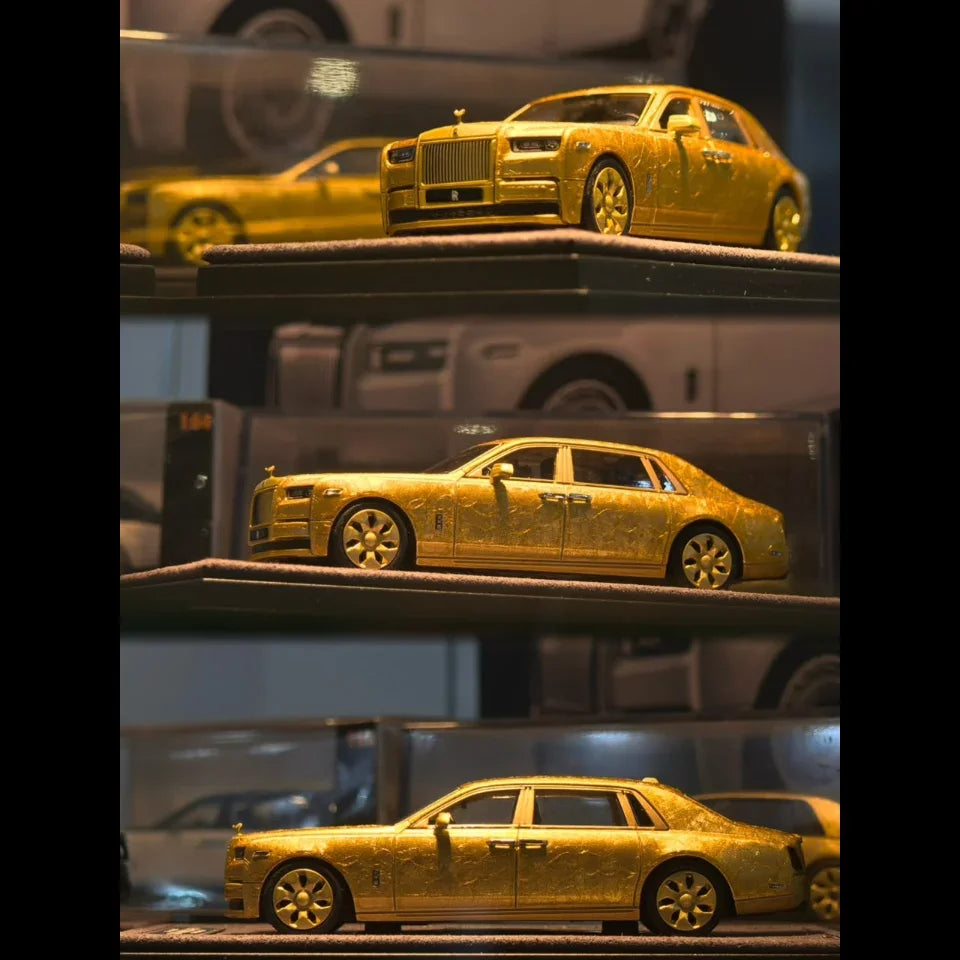 *PRE-ORDER* Rolls Royce Phantom EWB (Extended Wheelbase) Limited to 500pcs World Wide (Ice Crack Gold), 1:64 Scale collectible diecast model at Poketwheels