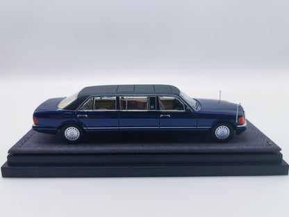 HEC 2026 The Art of Model Mercedes S-Class W126 Trasco 1000SEL Limousine Blue 1:64 Scale Diecast Model