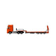 PRE-ORDER Time Micro Mercedes-Benz Flatbed Transport Trailer Orange 1:64 Scale Diecast Model