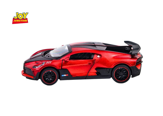 Bugatti Divo Pullback Toy Car - Light, Sound with Openable Doors, 1:32 Scale collectible diecast model at Poketwheels