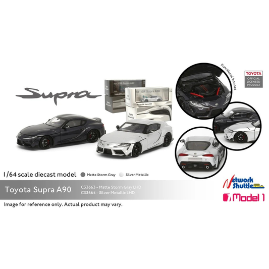 Toyota GR Supra A90 (Limited to 641 of 999), 1:64 Scale (Silver) collectible diecast model at Poketwheels
