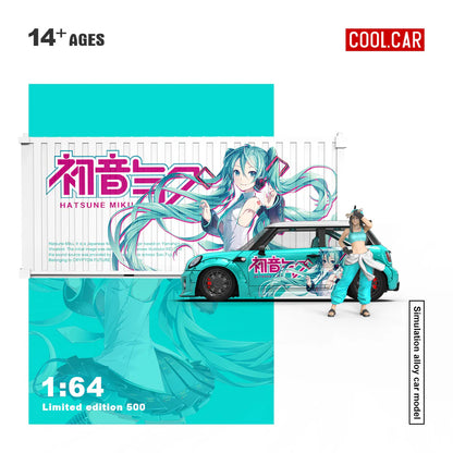 PRE-ORDER Time Micro CC BMW Mini Cooper Hatsune Container Set 1:64 Scale Collectible Model