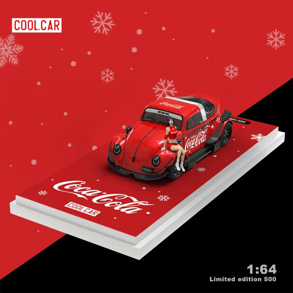 Cool Car-Beatles Christmas Coca-Cola(Limited Figure Edition 500), 1:64 Scale collectible diecast model at Poketwheels