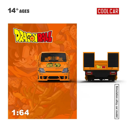 Premium scale diecast model car  – Hino H300 Transport Trailer - Dragon Ball Livery, 1:64 Scale Collectible