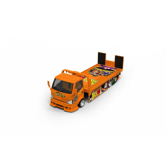 Premium scale diecast model car  – Hino H300 Transport Trailer - Dragon Ball Livery, 1:64 Scale Collectible