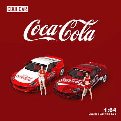 PRE-ORDER Time Micro CC Nissan 400Z Red & White Cola Limited Doll Edition 500 pcs 1:64 Scale Diecast Model