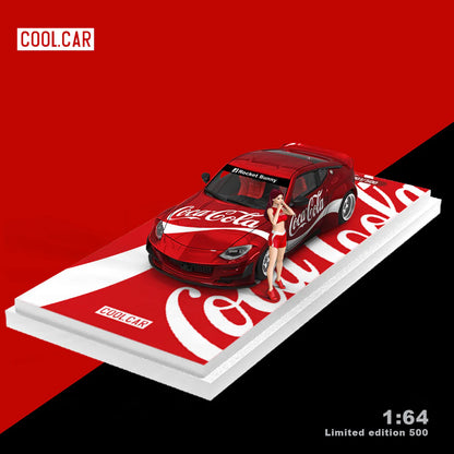 PRE-ORDER Time Micro CC Nissan 400Z Metallic Red Cola Figure Version 1:64 Scale Diecast Model