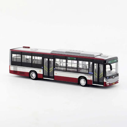 95 Creative Culture Standard City Bus Maroon & Grey 1:110 Scale Diecast Model