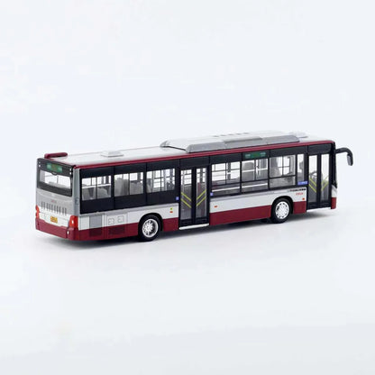 95 Creative Culture Standard City Bus Maroon & Grey 1:110 Scale Diecast Model