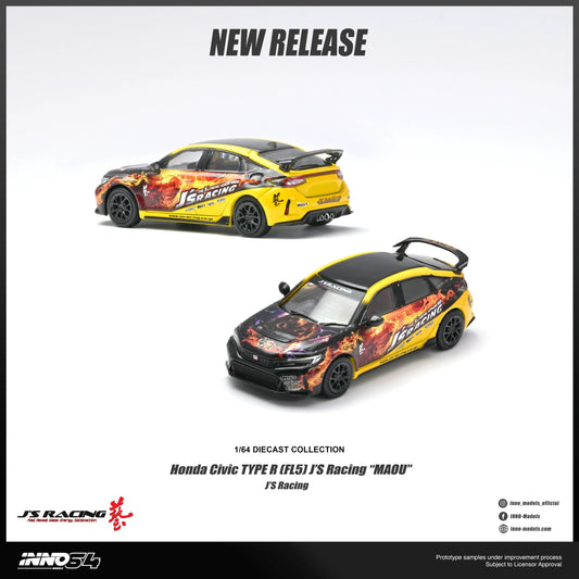 *PRE-ORDER* Honda Civic Type R (FL5) J'S Racing "MAOU", 1:64 Scale collectible diecast model at Poketwheels