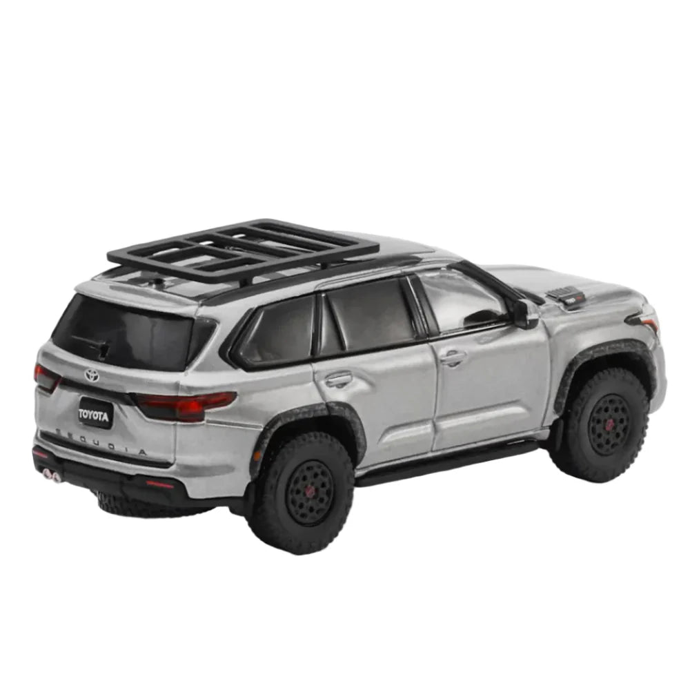 GCD Toyota Sequoia TRD PRO LHD Chrome Grey 1:64 Scale Diecast Model