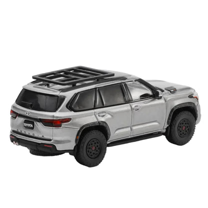 GCD Toyota Sequoia TRD PRO LHD Chrome Grey 1:64 Scale Diecast Model