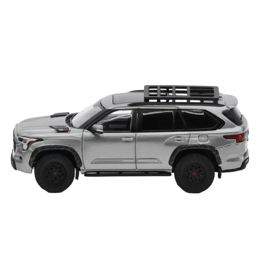 GCD Toyota Sequoia TRD PRO LHD Chrome Grey 1:64 Scale Diecast Model