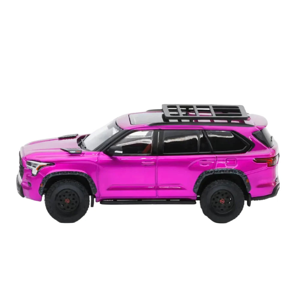 GCD Toyota Sequoia TRD PRO LHD Chrome Purple 1:64 Scale Diecast Model
