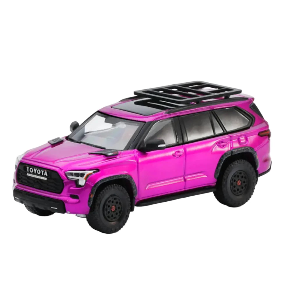 GCD Toyota Sequoia TRD PRO LHD Chrome Purple 1:64 Scale Diecast Model