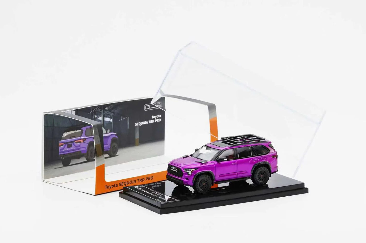 GCD Toyota Sequoia TRD PRO LHD Chrome Purple 1:64 Scale Diecast Model