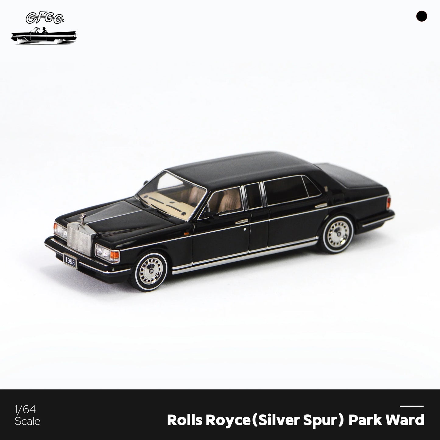 HEC 2026 GFCC Rolls-Royce Silver Spur Park Ward 1998 Black 1:64 Scale Diecast Model