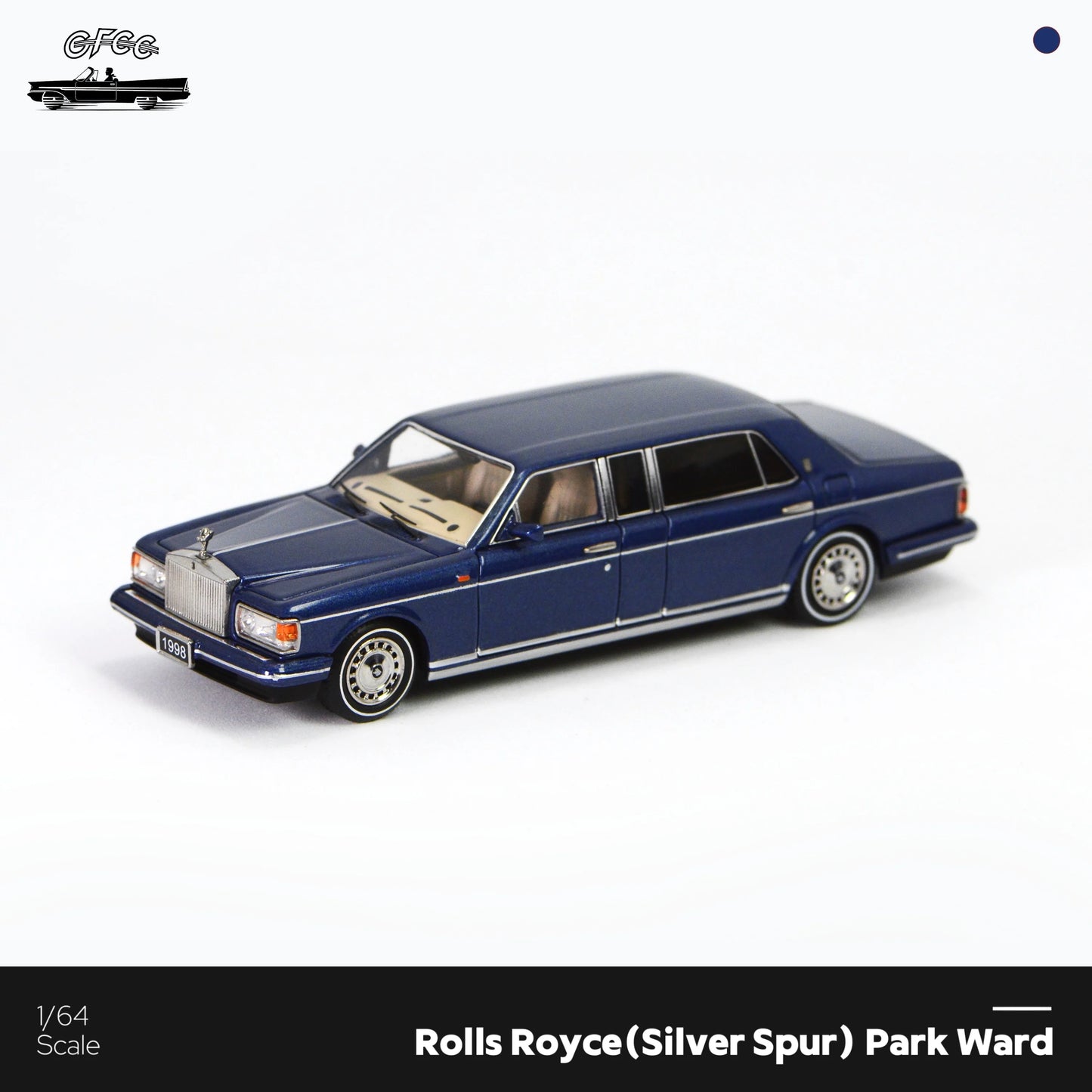 HEC 2026 GFCC Rolls-Royce Silver Spur Park Ward 1998 Blue 1:64 Scale Diecast Model