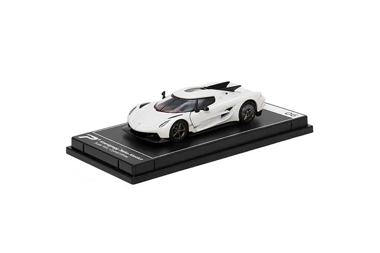 Premium scale diecast model car  – Koenigsegg Jesko Absolut, 1:64 Scale (White) Collectible