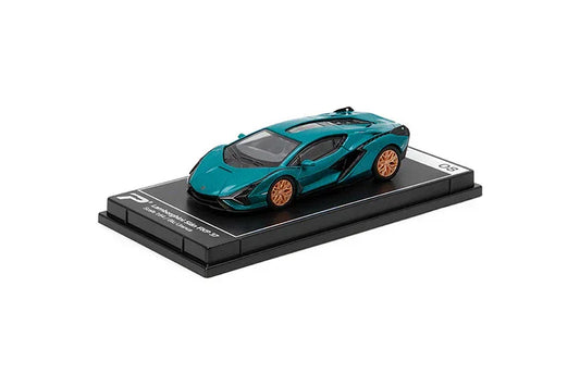 Premium scale diecast model car  – Lamborghini Sian FKP 37, 1:64 Scale (Dark Cyan) Collectible